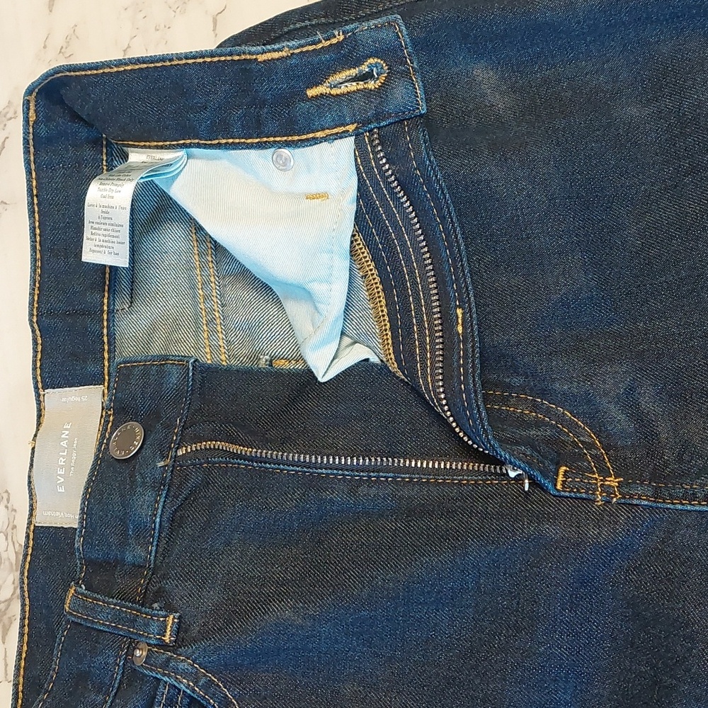 Everlane Baggy Jeans in Dark Blue Denim - Picture 7 of 10